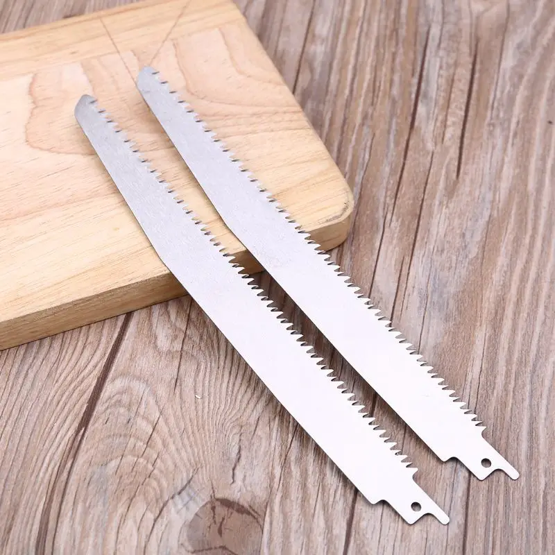 2 pces s1122c aço inoxidável reciprocating lâmina de serra para cortar osso carne madeira metal ferramenta cortador