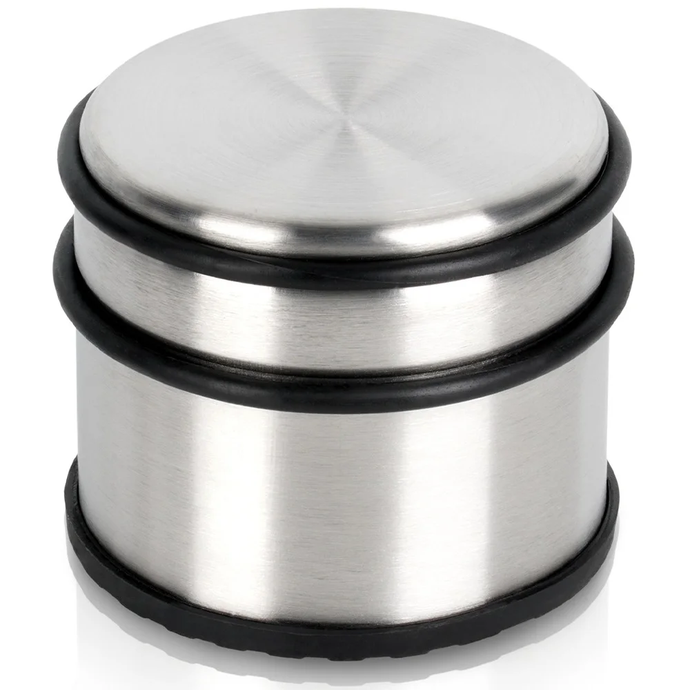 Stalen deurstopper 9,5 cm zilver