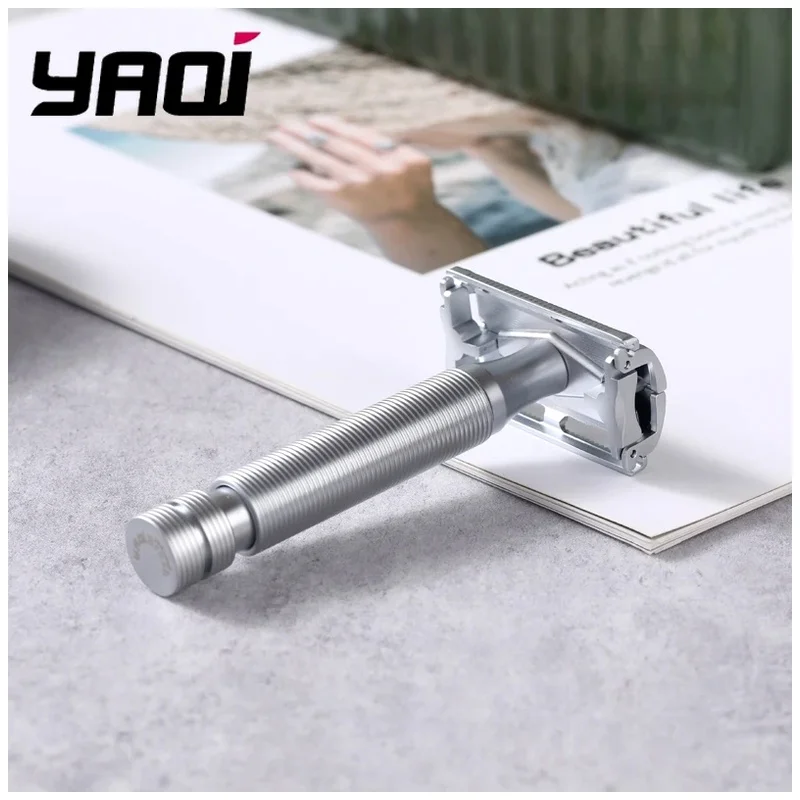 Monarch Matte Chrome Color 2026 Yaqi Safety Razor Beard Shaver Safety Razor