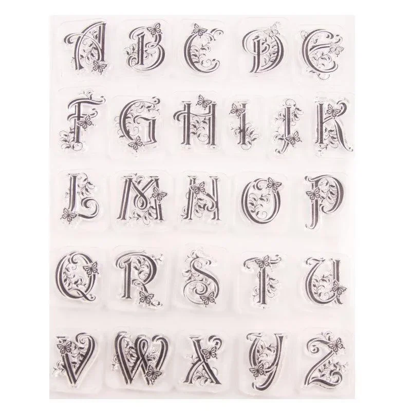 Alphabet Letters Transparent Clear Silicone Stamp Seal DIY Scrapbooking Photo Album Clear Stamp