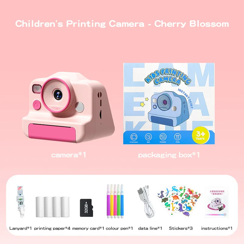 Puzzel Kinderprintcamera HD Digitale Polaroidcamera Polaroidcamera voor kinderen