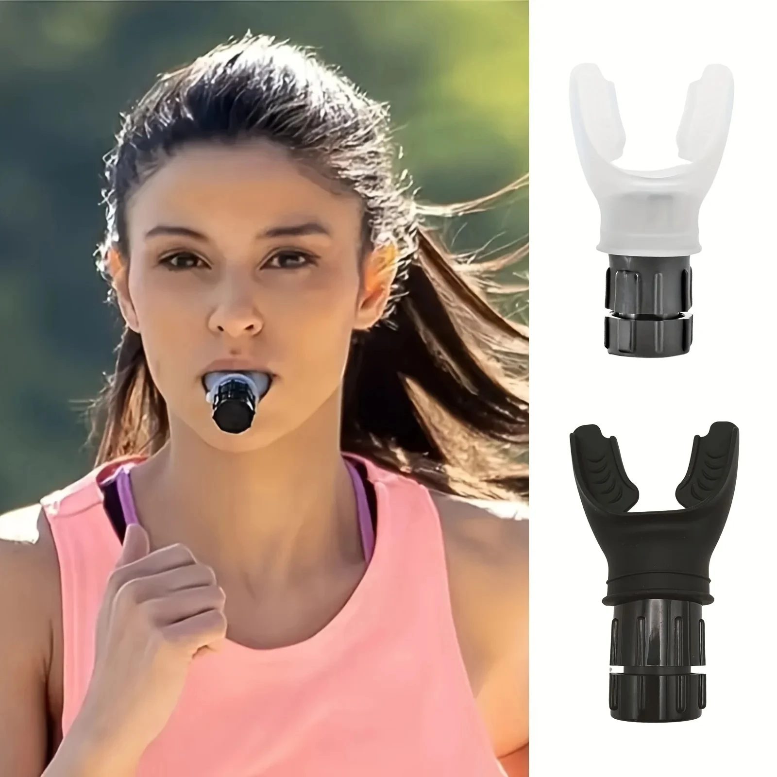 Abdominal breathing trainer resistance adjustable lung capacity trainer suitable aerobic fitness exercise facial care tool