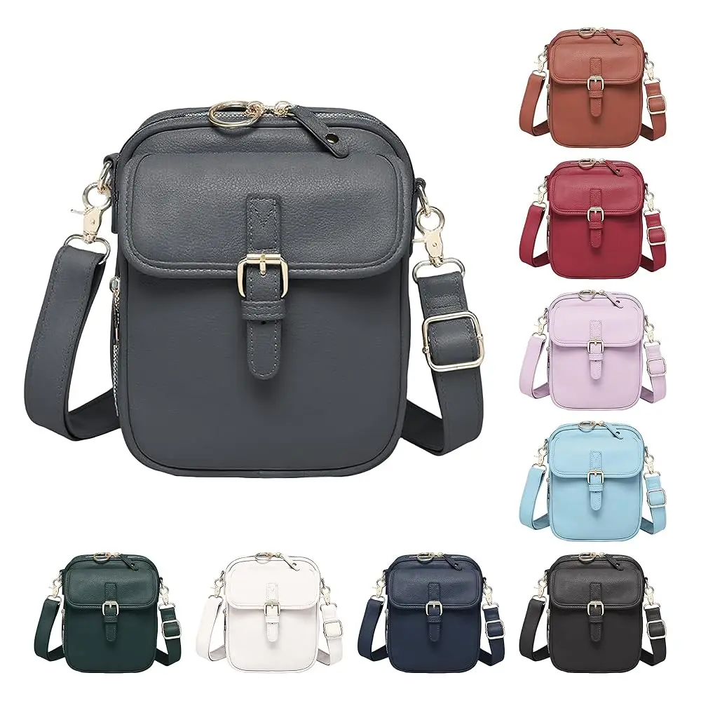 

Leather Crossbody Bags for Women Travel Small Crossbody Purse Anti Theft Waterproof Bum Bag with Built in Wallet