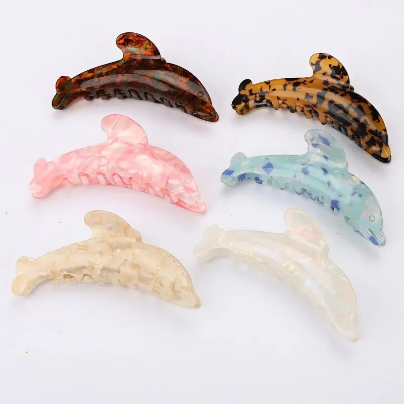 New Marine Life Dolphin Hair Claw Clip Cute Crab Hair Clips Popular Beach Hair Accessories for Women Girls Hairpins