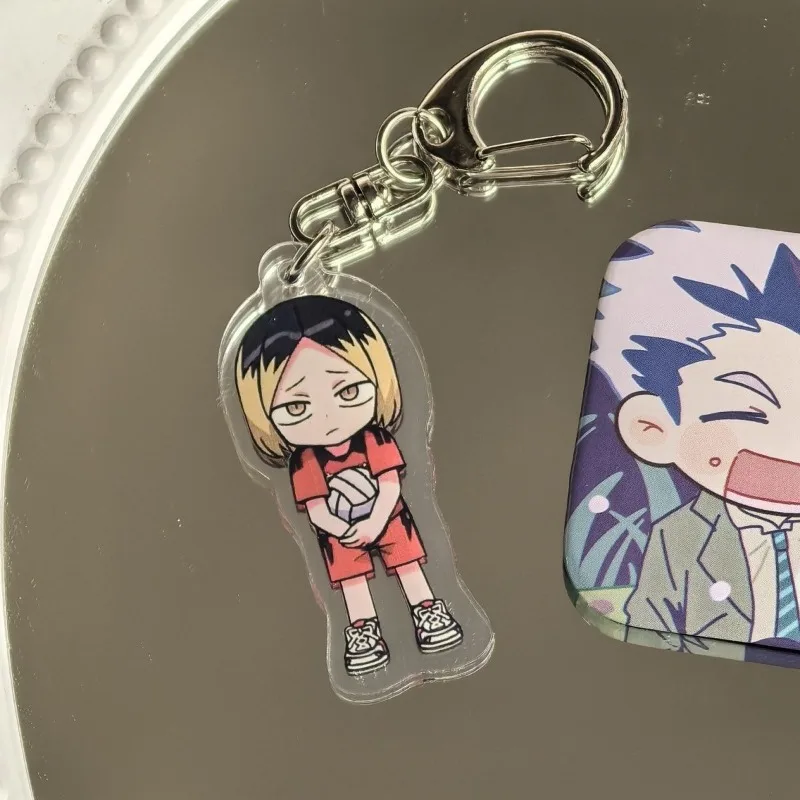 Haikyu!! Anime kawaii pendant Hinata Shoyo and Kawa Tetsu's solitary claw grinding high-value schoolbag pendant acrylic keychain