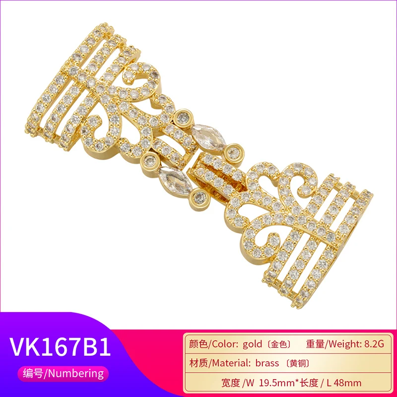 Verschiedene Haken für Schmuckherstellungszubehör, DIY-Haken, Zubehör, Zirkonia-Verbinder für Armbänder: VK163 – Detail 23