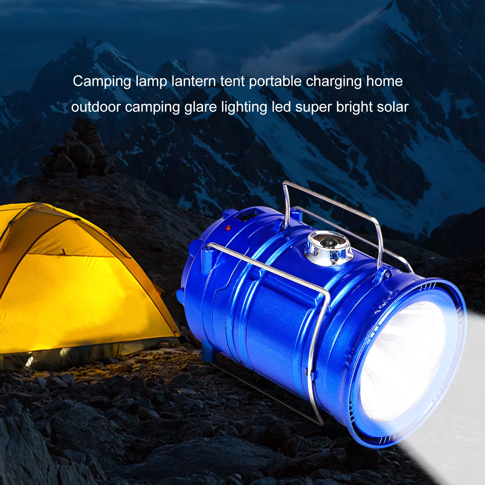Foldable Emergency Lamp 1 Modes Handheld Lamp USB Rechargeable for Night Working