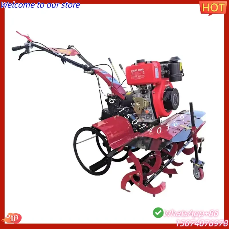 2026 178F Engine Rotary Power Tiller New Mini Cultivator with Rotary Blade