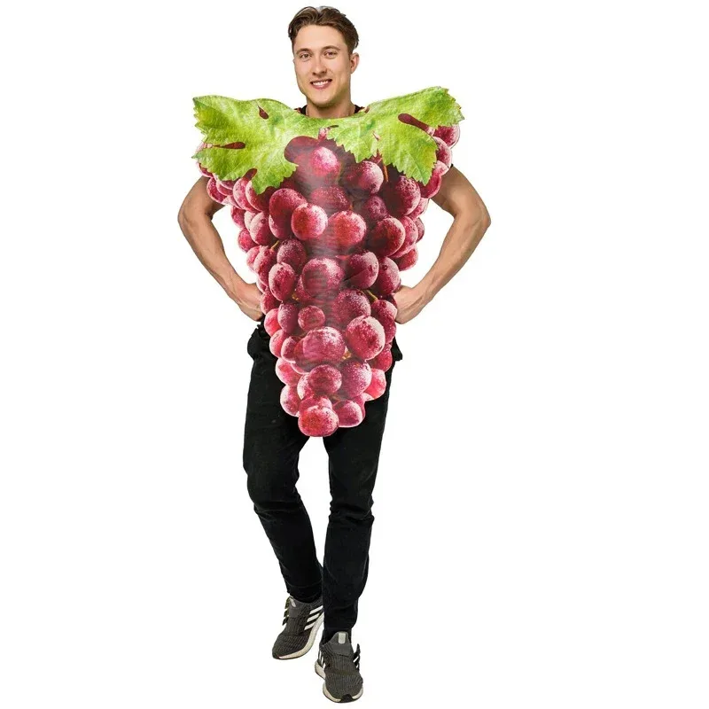2026 Halloween Costume Grape Cosplay Jumpsuit Adult Playsuit Mardi Gras Party Holiday Funny Clothes Set Masquerade Garment view 4
