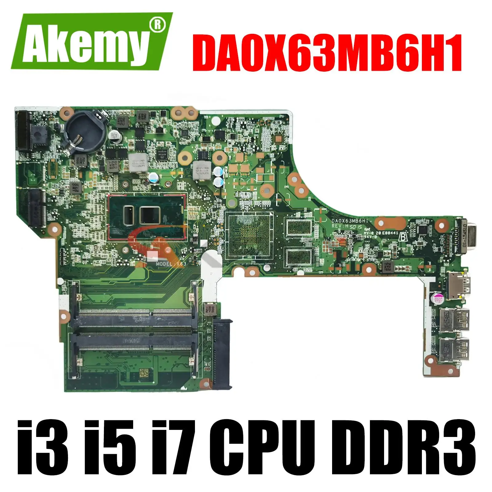 

For HP ProBook 450 G3 470 G3 Laptop Motherboard DA0X63MB6H1 With i3 i5 i7 CPU DDR3 SPS:830930-601 837802-601 830931-501 100% OK