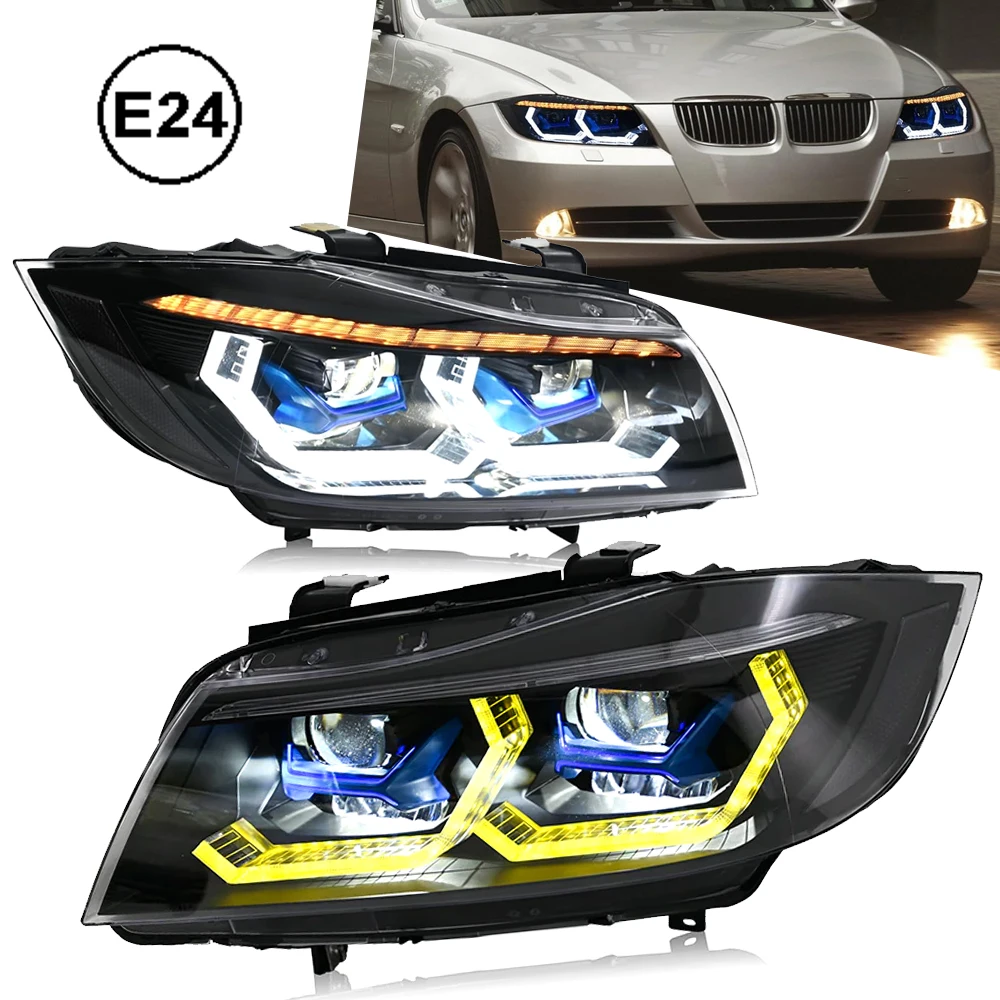 TYPY Autoscheinwerfer für BMW 3er Serie E90 E91 2005-2012 Scheinwerfer-Upgrade Modifiziert zu neuen DRL Dynamischen Blinker LED-Scheinwerfer Auto