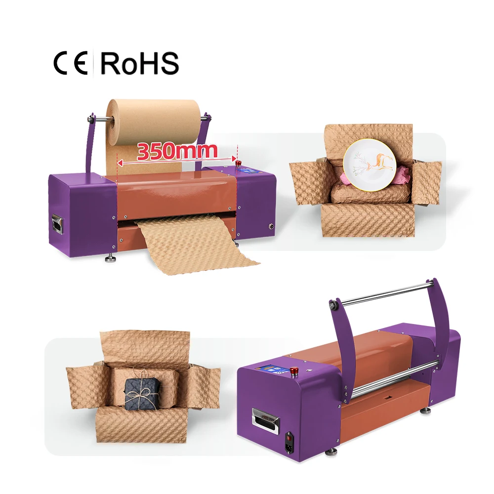 350mm Automatic Cutting Machine for Honeycomb Paper Bubble System Biodegradable Void Fill Packaging Eco Friendly