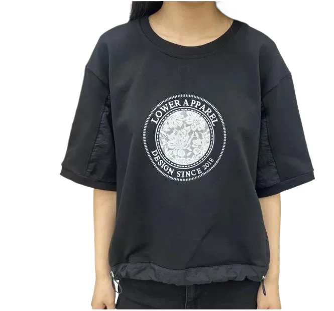women loose casual t shirts short sleeve cotton top lady fashion circle tops