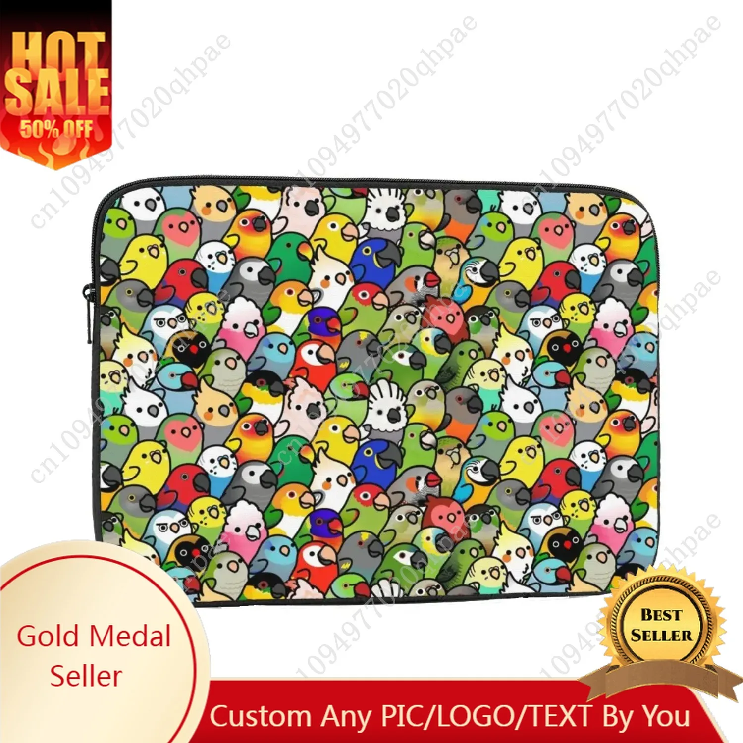 충격 방지 케이스 12인치 13인치 15인치 17인치 에브리버디 패턴 레인보우 버드 노트북 라이너 슬리브 노트북 가방 케이스