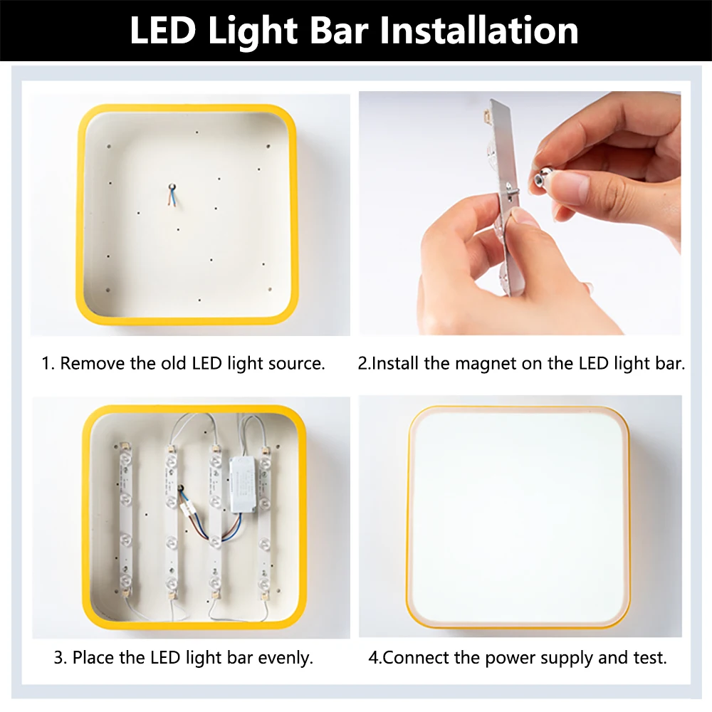 LED Bar Light Module 220V For Ceiling Light 22cm 31cm 41cm 52cm High Brightness Replacement LED Module For Indoor Ceiling Lamp