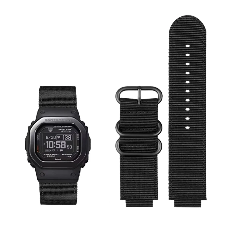 Modified Outdoor Nylon Watch Strap For Casio DW-H5600 DWH5600 Series 40th Anniversary Waterproof Bracelet Watch Bracelet