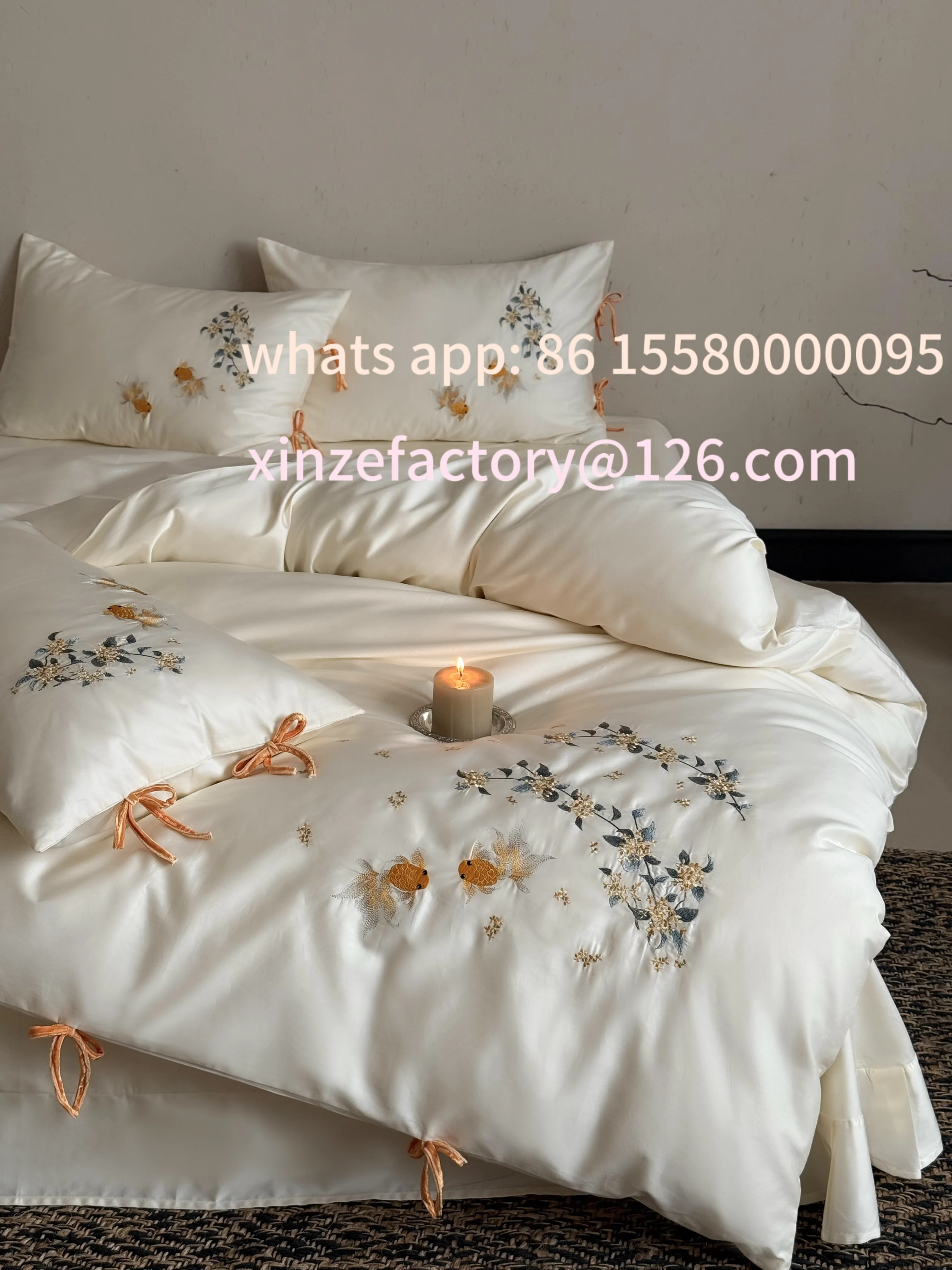 فراش مكون من أربع قطع أنيقة قابلة للتخصيص