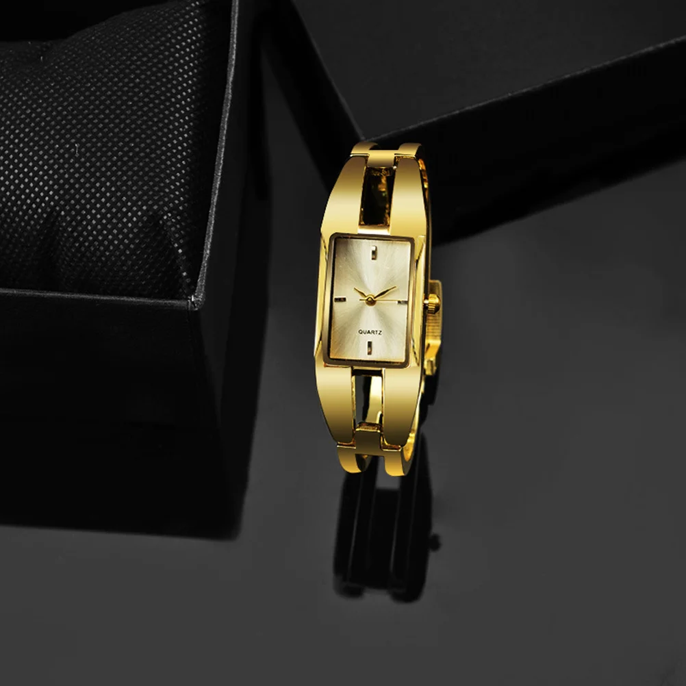 Quartz Bangle Watches for Women Gold Alloy Elegant Scratch Resistant Lightweight Durable Suitable for Daily Life Outdoor