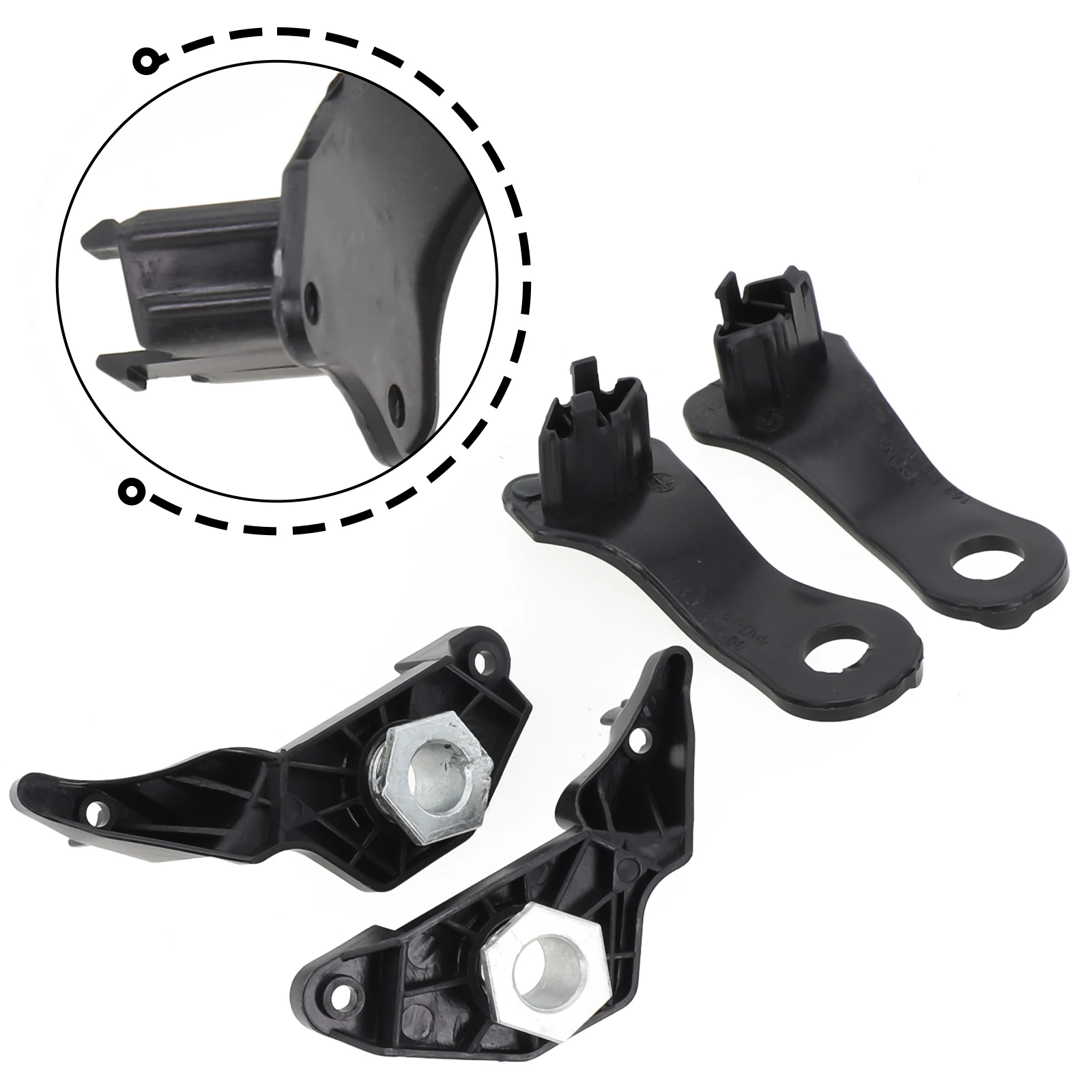 

4X Right And Left Headlight Repair Brackets, Headlight Repair Plastic And Metal For BMW E60 E61 525i 530i 540i 545i 550i