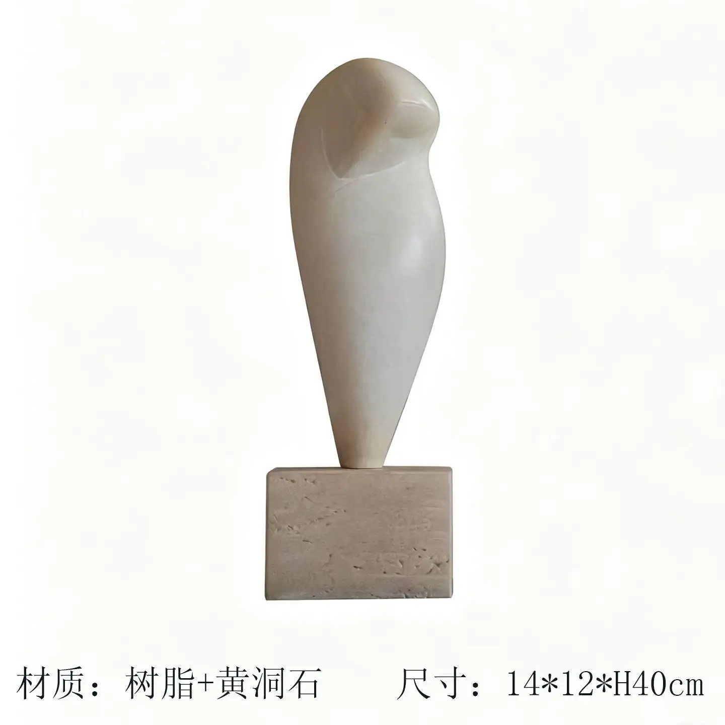 French abstract jade-like little girl head sculpture ornament, vintage living room desktop decoration