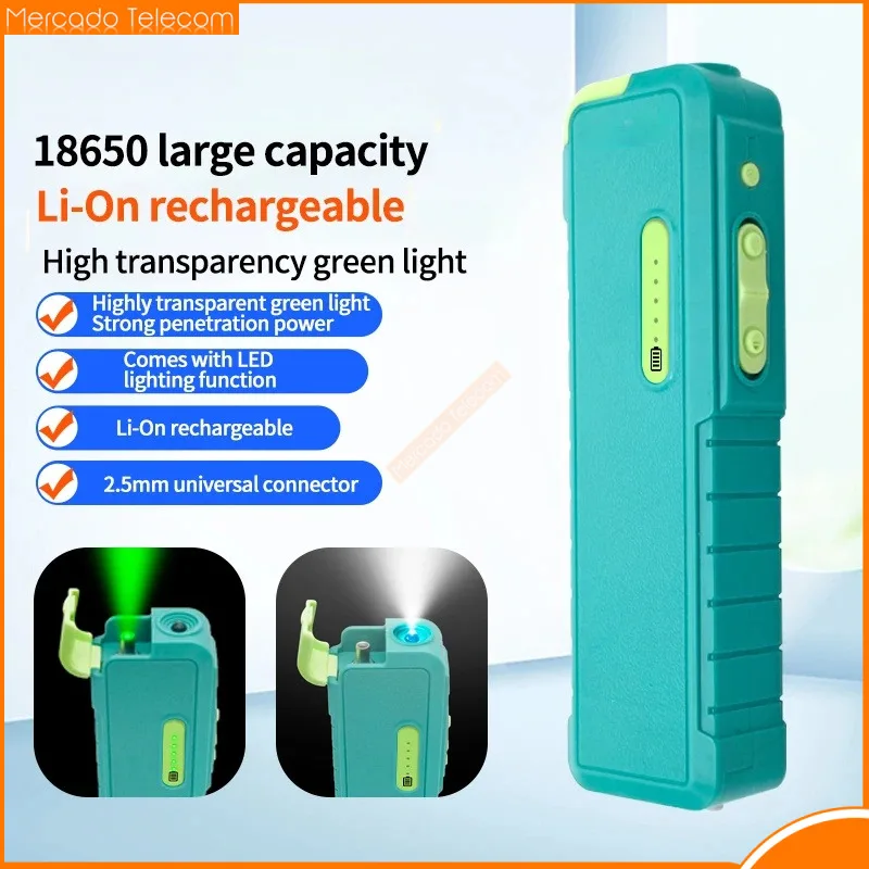 Rechargeable 15-50mw Red/Green Light Tester VFL Cable Fiber Optic Visual Fault Locator With 2.5mm Universal Connector