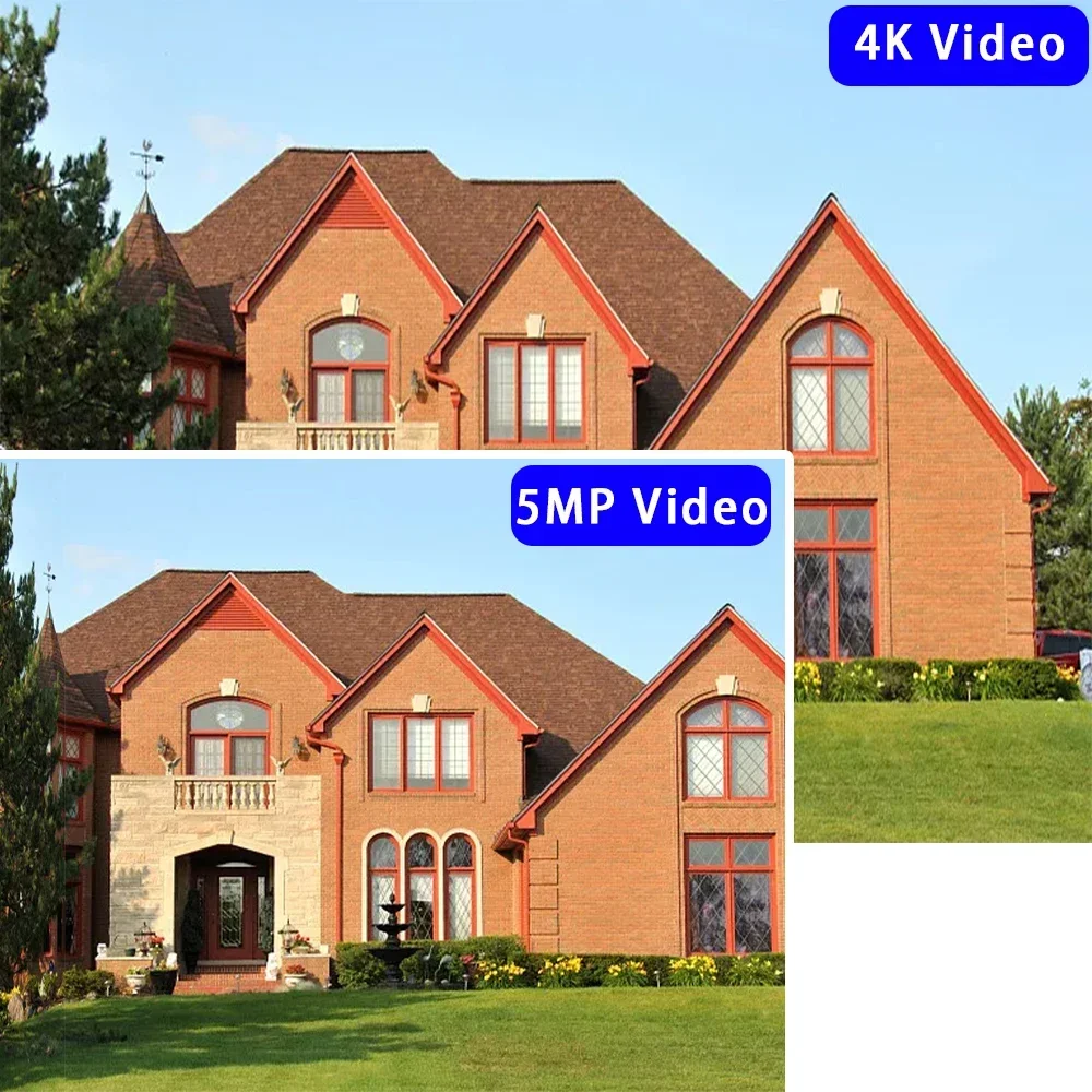 POE IP كاميرا الأمن عدة 8CH 4K 8MP داخلي المنزل اللون للرؤية الليلية CCTV كاميرا بشكل قبة نظام مراقبة الفيديو 4CH POE NVR عدة #4