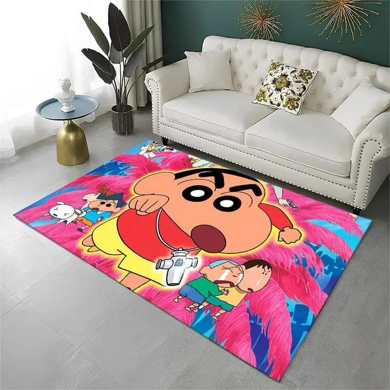 Funny C-Crayon Shin-chans Cartoon Living Room Non-Slip Area Rug Soft Carpet for Bedroom  Playroom Sofa,Home Decor Doormat Gift