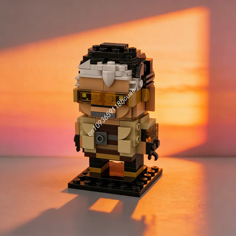 172 Piezas MOC Brickheadz VALORANT Tejo, Bloques de Construcción de Modelos, Regalos para Festivales de Arquitectura, Juguete de Ensamblaje DIY, Idea Creativa Educativa