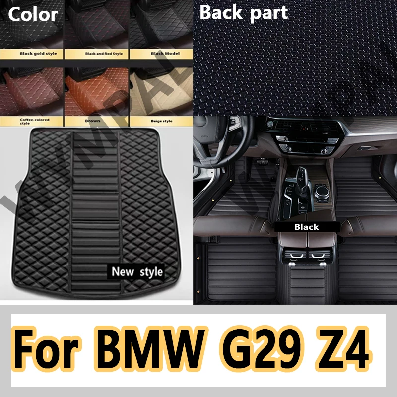 

Роскошные автомобильные коврики из искусственной кожи на заказ для BMW G29 Z4 2018-2023, детали интерьера, автомобильные аксессуары
