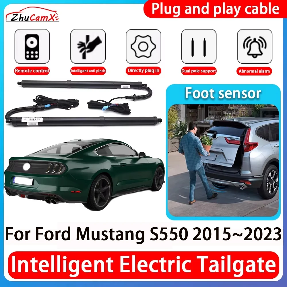 

ZhuCamX For Ford Mustang S550 2015~2023 Car Power Trunk Electric Suction Tailgate Intelligent Tail Gate Lift Strut