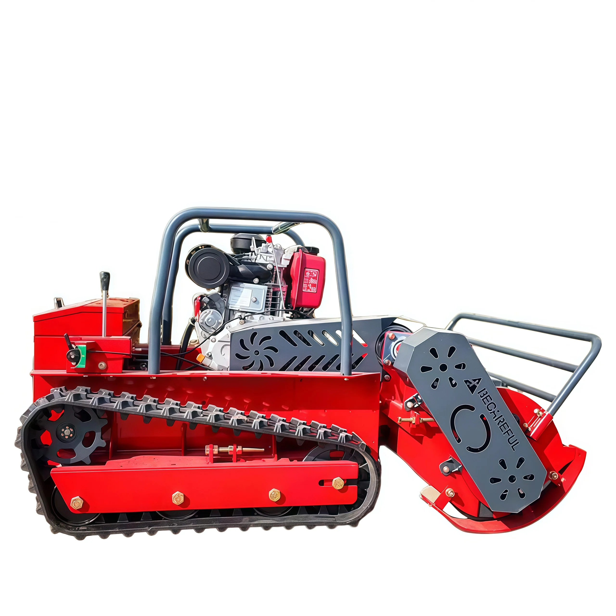 Custom Remote Control Lawn Mower 1200mm Cutting Width Tracked Brush Mower for Slope Orchard Farm Grass Cutting CE EPA  Factory