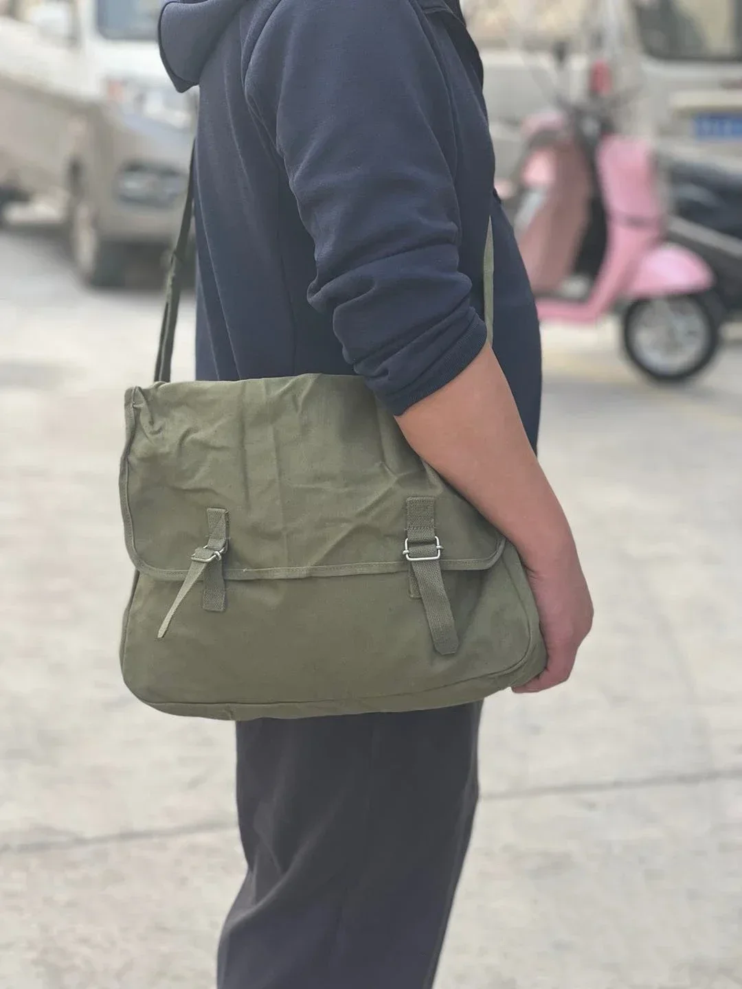 حقيقي الأصلي مستودع فائض 1960's الجيش الصيني حقيبة قماش حزمة حقيبة الاتصالات بمناسبة جمع