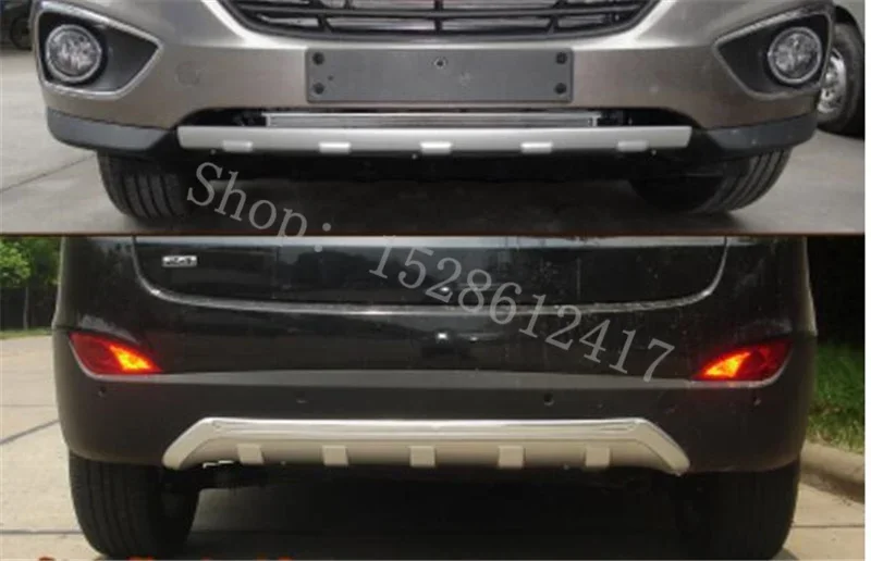 

For Hyundai ix35/Tucson MK2 2010 2012 High Quality ABS Plastic Front And Rear Bumper Guard Car Accessories 3pcs