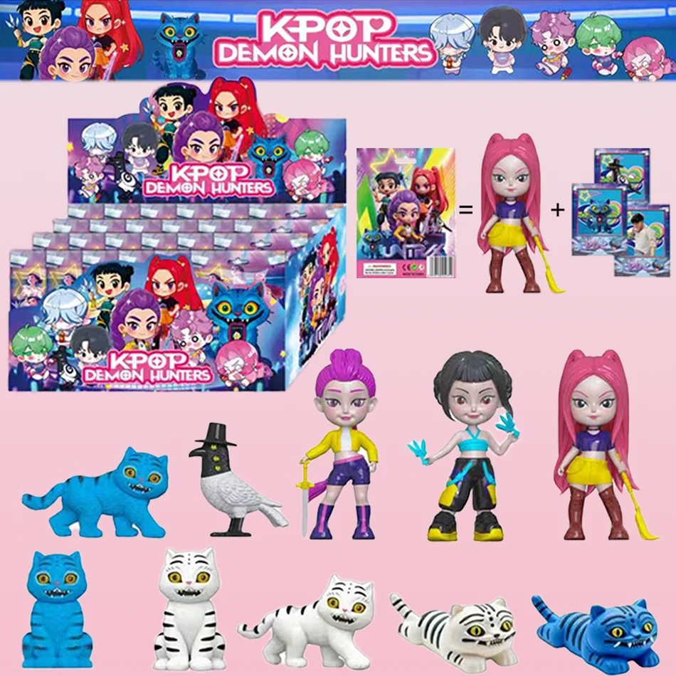 Kpop demon hunt box blind series figure cartoon toy model game peripherals halloween/christmas table decoration for kid giftk