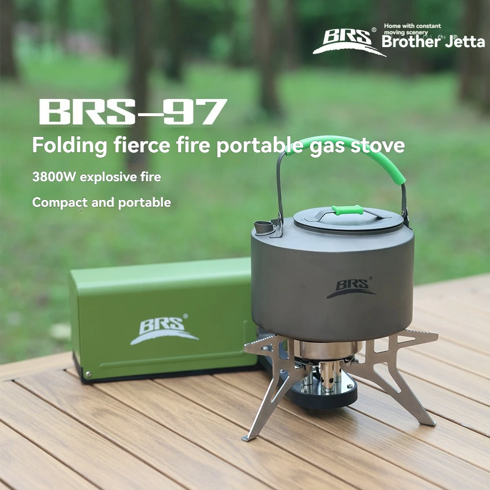 

Портативная ветрозащитная газовая плита BRS-97 с тремя конфорками для кемпинга и барбекю