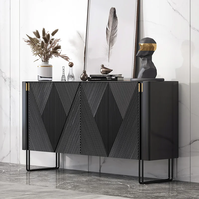 mid-century elegant shoe cabinet sintered stone high-end luxury Storage locker living room cabinets organizador de zapatos