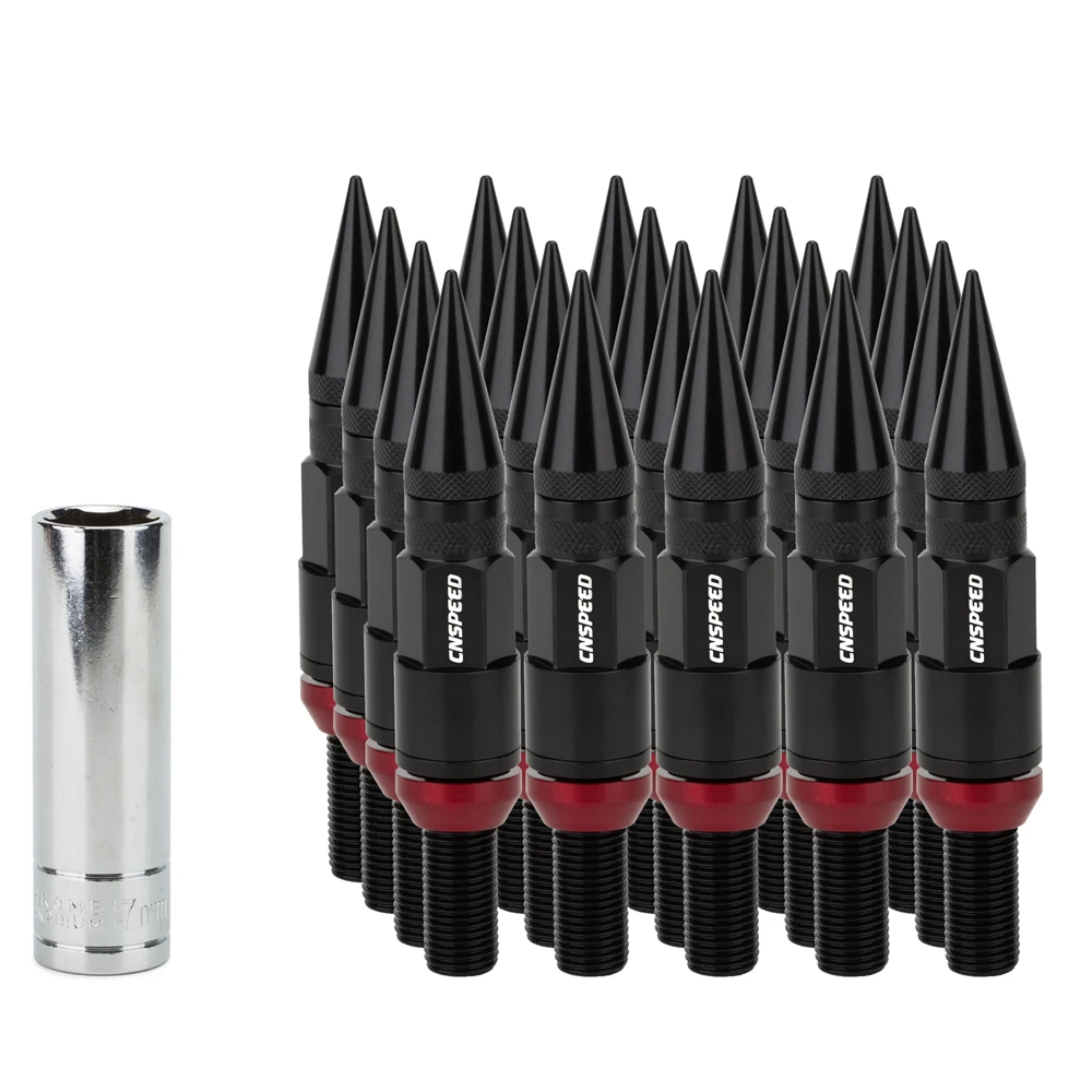 

20pcs Steel Conical Seat Lug Nuts m14x1.5 38MM thead Wheel Bolts With 40MM Spike Extended Tuner For Audi Benz BMW Volkswagen