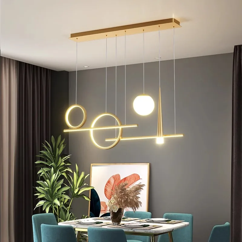 Plafonnier LED suspendu au design moderne, luminaire décoratif d'intérieur, idéal pour une chambre à coucher ou une salle à manger