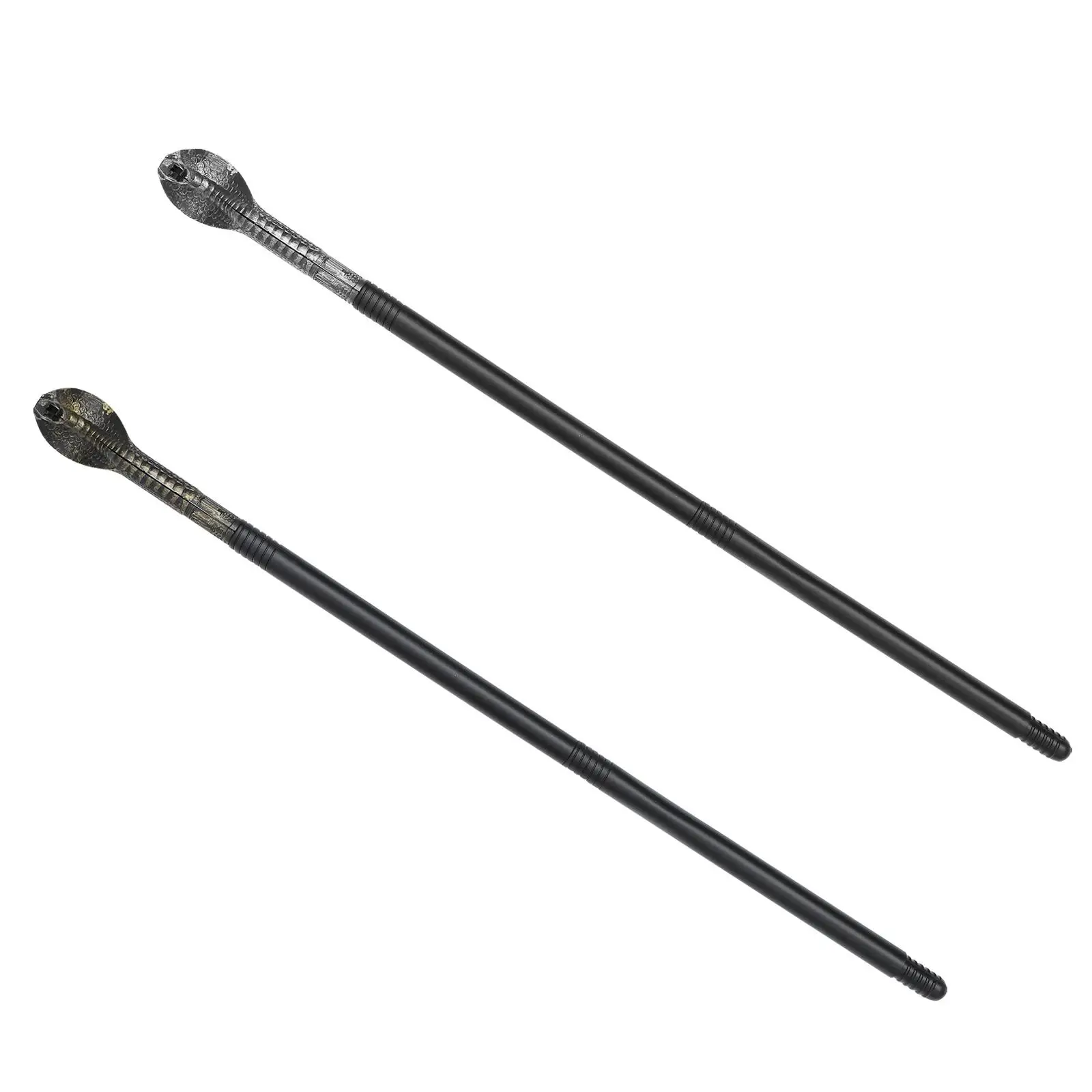 2 szt. Berło z głową węża elegancki rekwizyt kij akcesoria do kostiumów Halloween urodziny trzy sekcje berło bezpieczne dla dzieci dorosłych