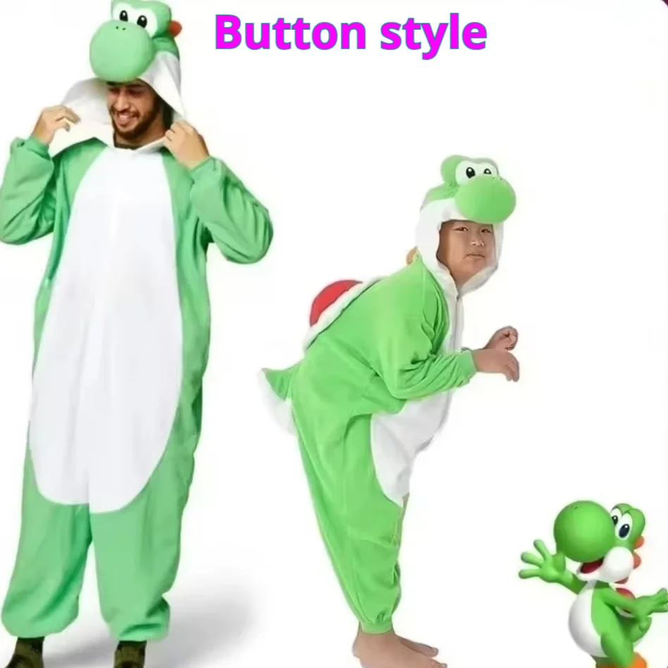 YoshiButtonstyle Adult Onesie Pajamas Kawaii Cute Cartoon Anime Character Cosplay Sleepwear Jumpsuit Anime Peripheral Loungewear