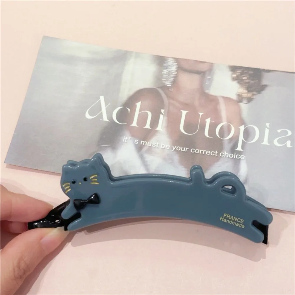 

Fashion Acetic Acid Acetate Cat Hair Clip Pet Cartoon Animal Banana Clip Korean Style Headdress Hairpin Girl