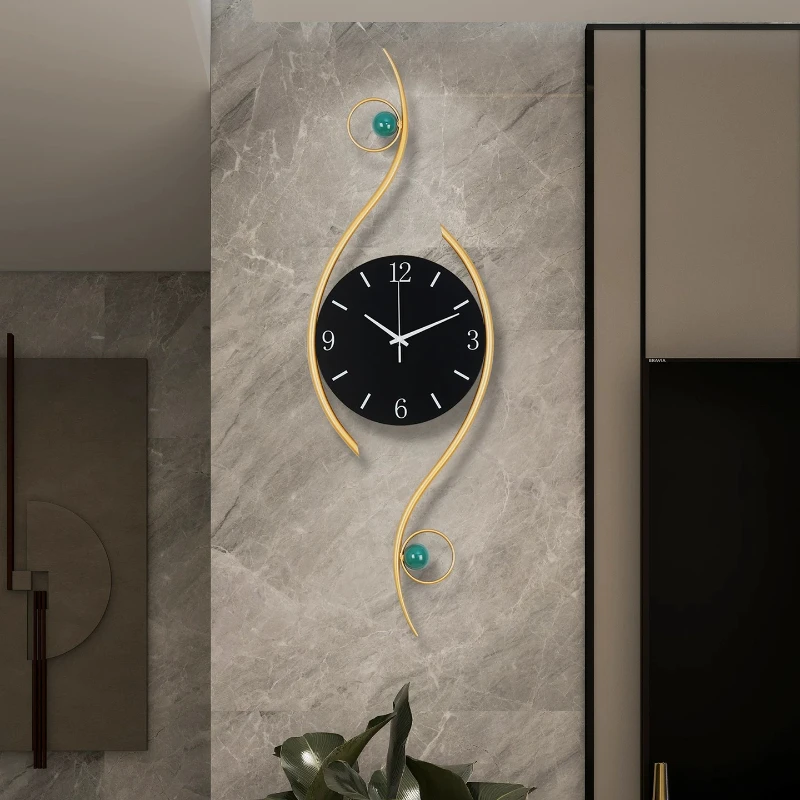 Metal Dopamine Wall Clocks Bedroom Bathroom Interior Tube Wall Clocks Luxury Office Reloj De Pared Grande Living Room Decoration