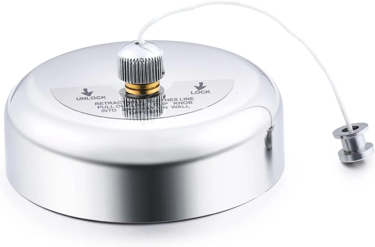 304 Stainless Steel Retractable Clothesline Shower Laundry String Line 9.2ft for Bathroom RV Campervan