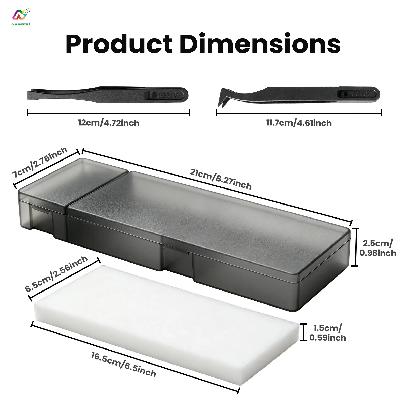 Nasedal NT-B1 Water Slide Decals Long-Term Moisturizing Separation Box for Gundam Model DIY Making Tool with Anti-Static Tweezer