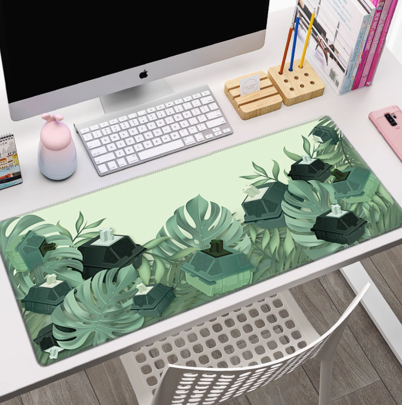  Nordic Green Plant Turtle Back Bamboo Mouse Pad Super Large Waterproof Gaming Office Computer Keyboard Desk Mat Customization 
