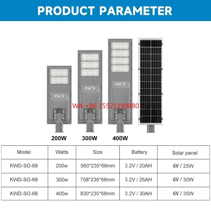 wmwmnu for Superior Quality Factory Price Integrate Ip65 200W 300W 400W Galvanized Steel PC Streetlight Outdoor Led Solar