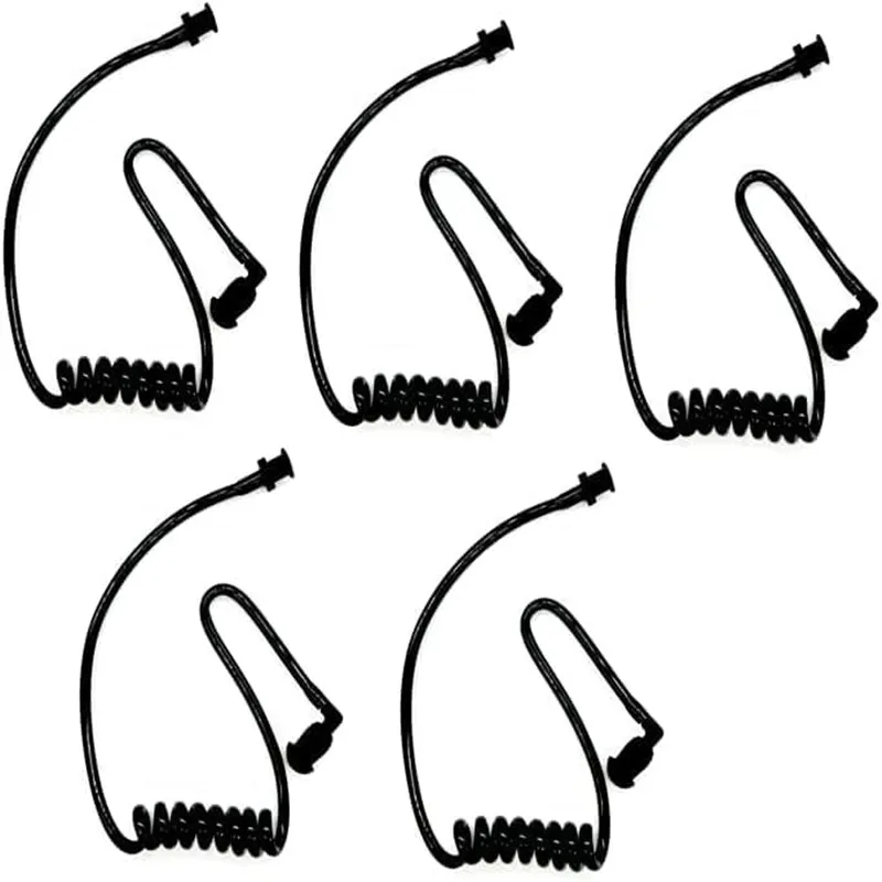 

Лот, 5 шт., черная сменная акустическая катушка ФБР, воздушная трубка для Motorola Baofeng Kenwood, радио, рация, PTT, микрофонные наушники, гарнитура