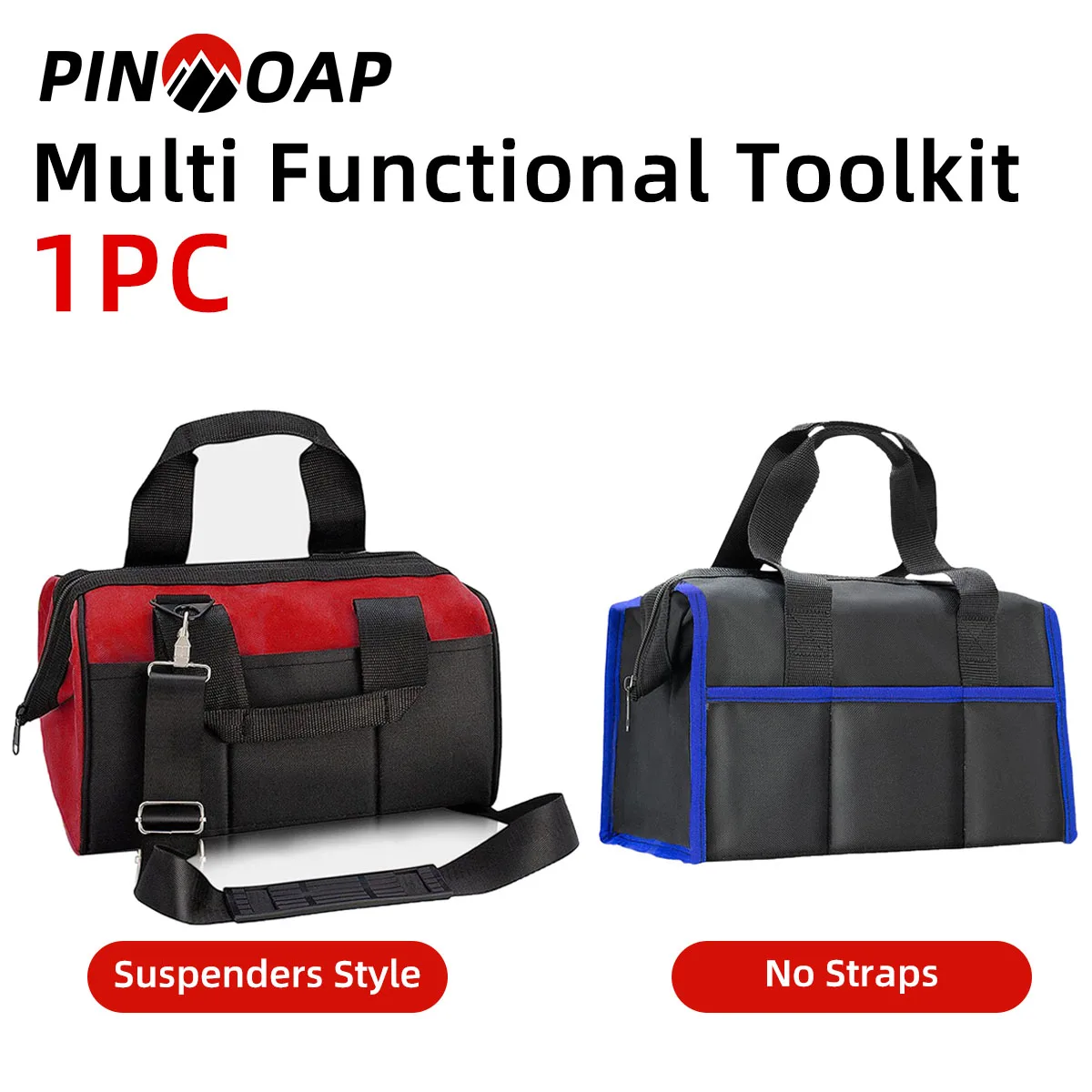 

Многофункциональный набор инструментов PINMOAP для электрика, ткань Оксфорд с несколькими карманами для легкого доступа, большой отверстий и большой емкости