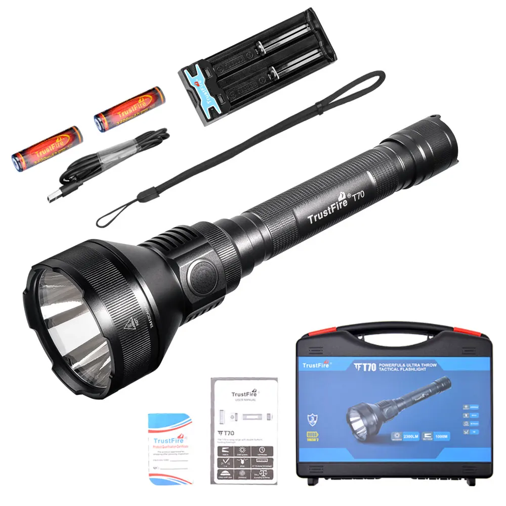 Torch Light Led Brand Xhp70 2300Lm Lanterna De Led 1000M Powerful Flashlight Torch For Camping Hiking Hunting Tactical