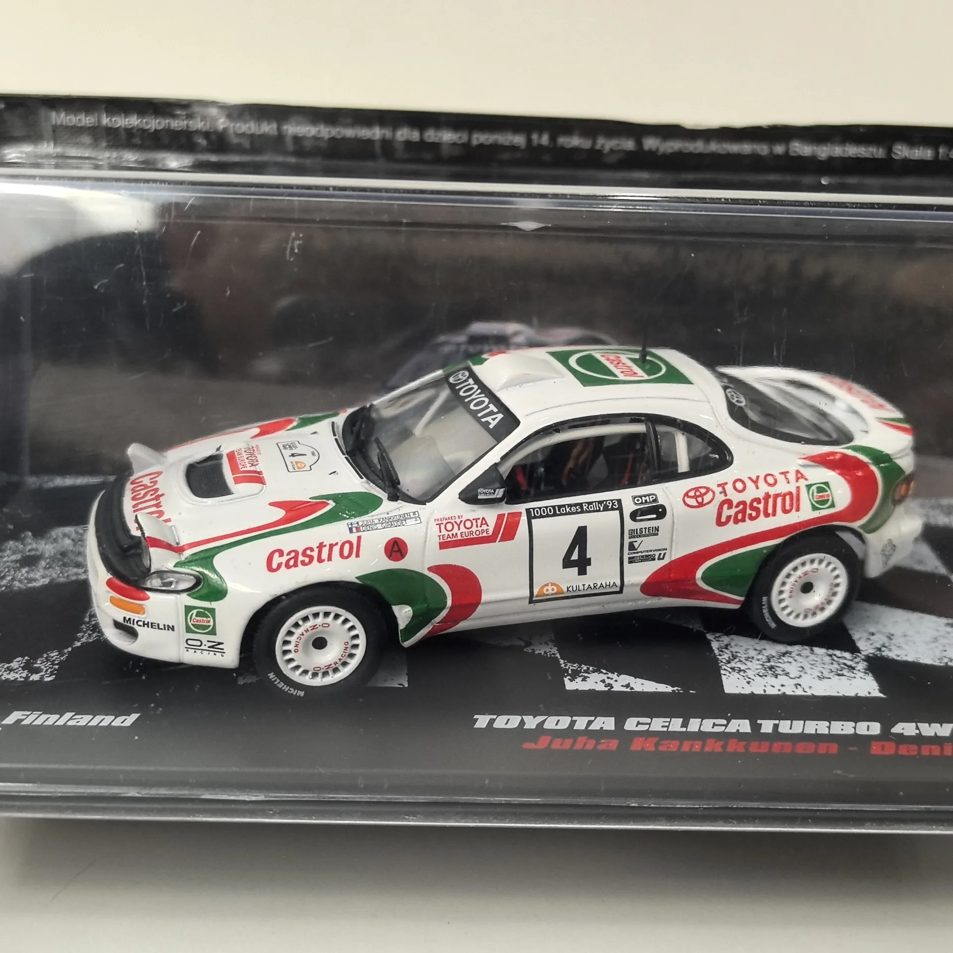 Diecast IXO 1/43 Scale TOYOTA CELICA TURBO 4WB # 4 1993 Rally Car X2 Alloy Car Model